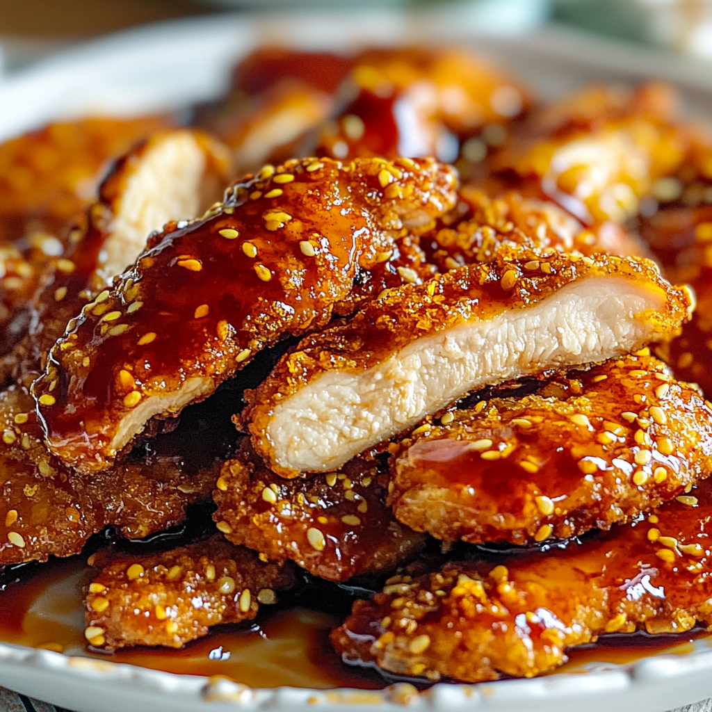 Recipe preparation for Tasty Baked Crunchy Hot Honey Chicken