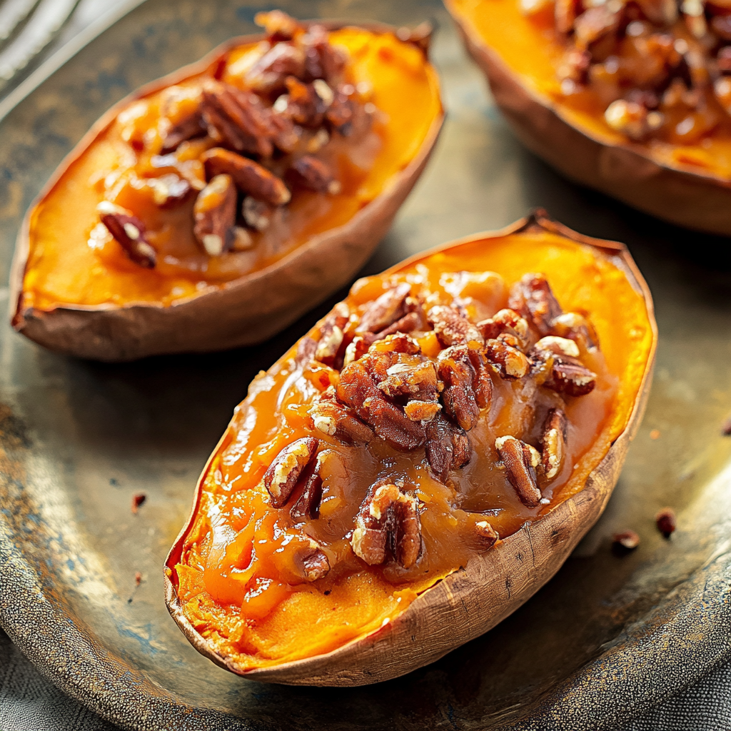 Recipe preparation for Twice Baked Sweet Potatoes