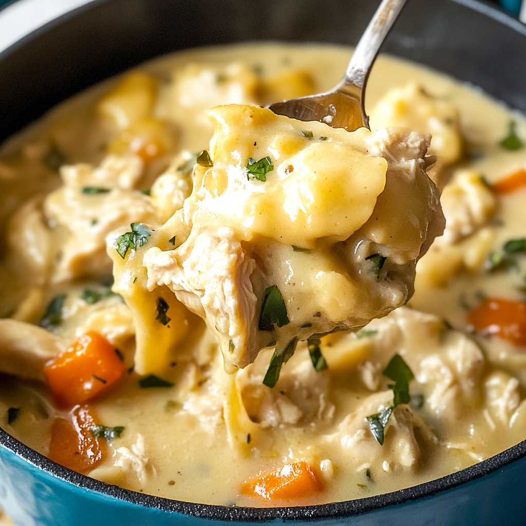 Recipe preparation for Homemade Chicken and Dumplings