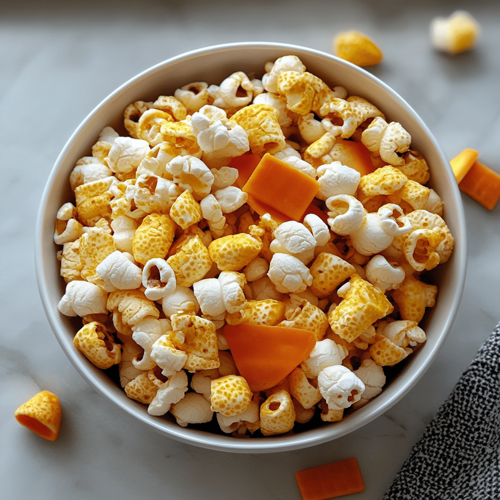Recipe preparation for Witches’ Brew Popcorn Snack
