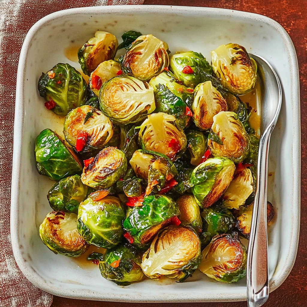 Recipe preparation for Sweet & Sour Brussels Sprouts