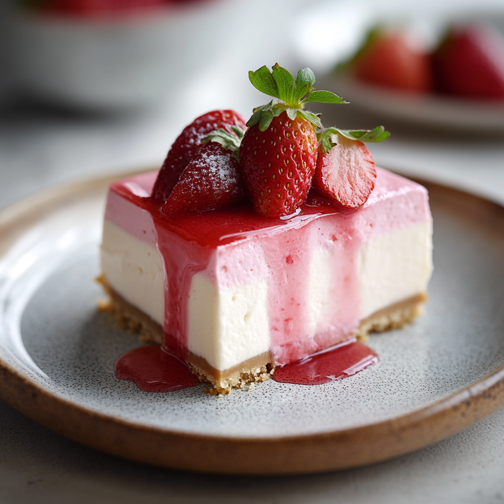 Recipe preparation for Strawberry Cheesecake
