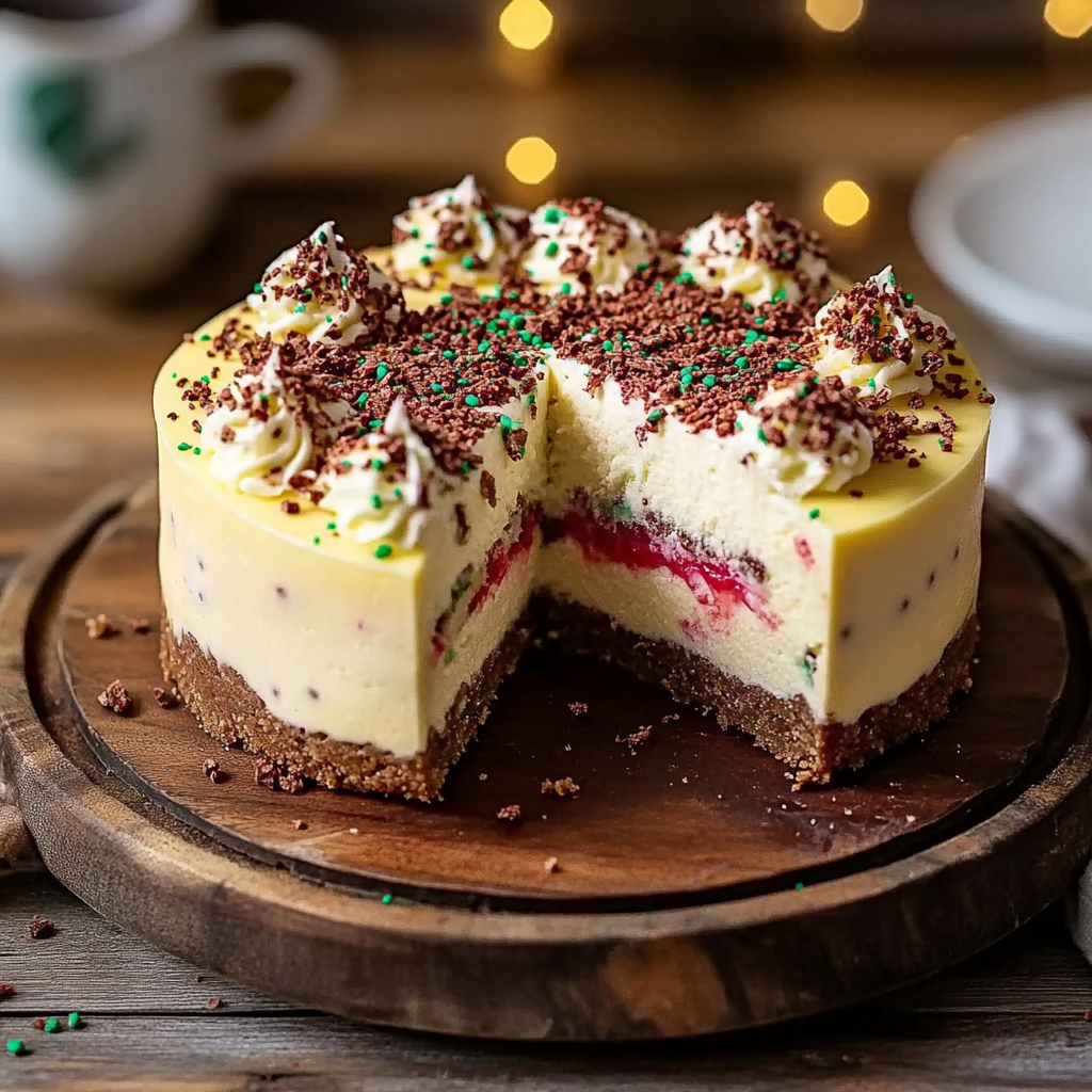 Recipe preparation for Sugar Cookie Cheesecake