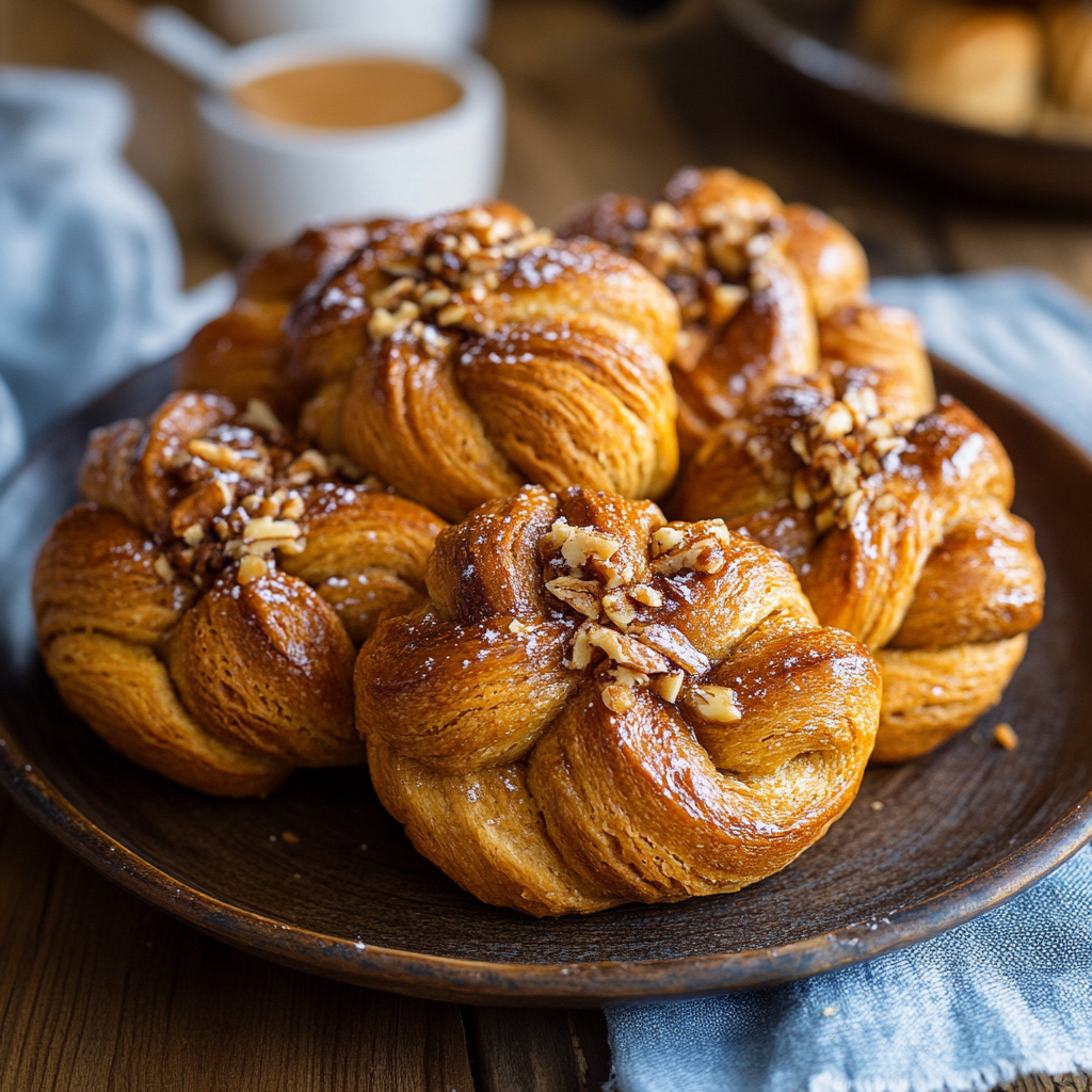 Recipe preparation for Spiced Pumpkin Butter Knots