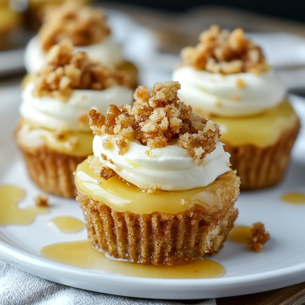 Recipe preparation for Apple Crisp Mini Cheesecakes