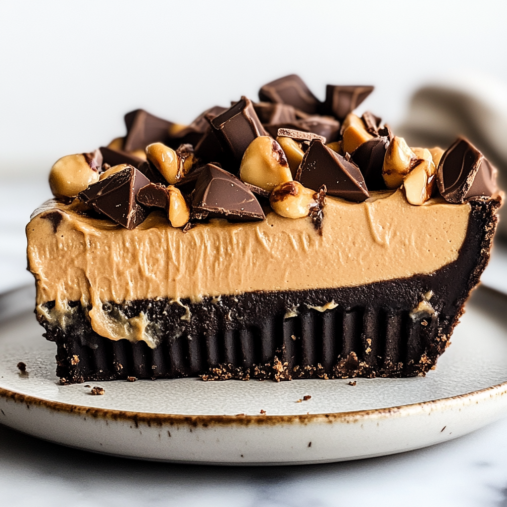 Recipe preparation for chocolate peanut butter pie