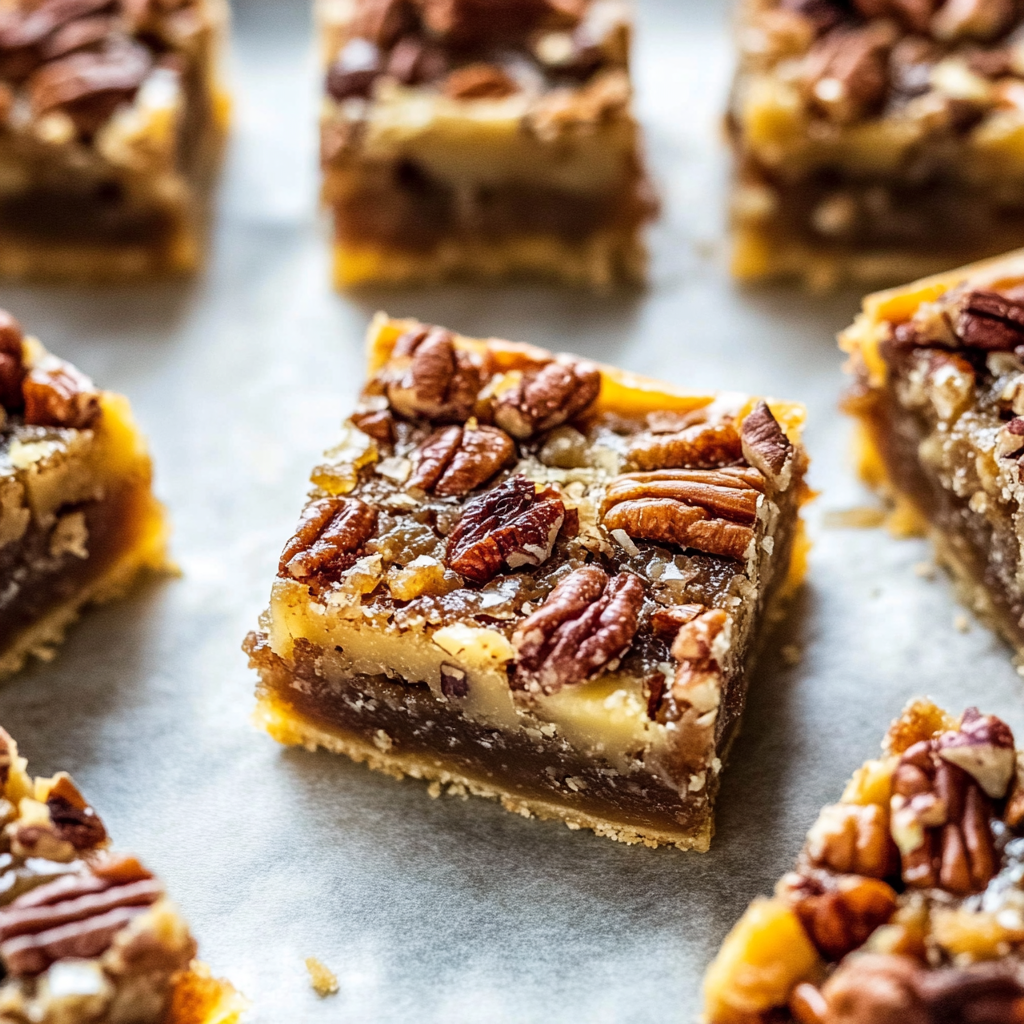 Recipe preparation for Pecan Pie Bars