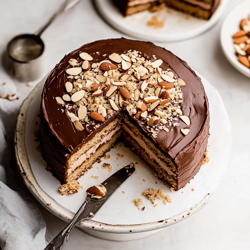 Recipe preparation for Almond Joy Cake