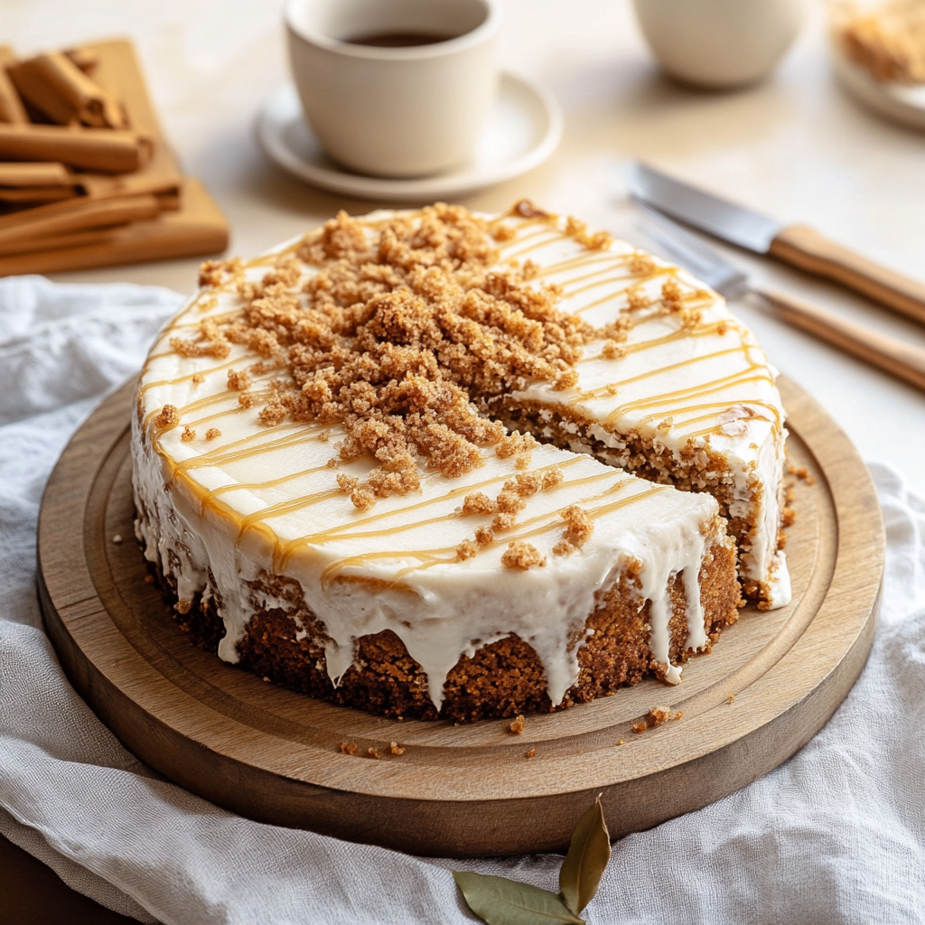 Recipe preparation for Coffee Cake Cheesecake