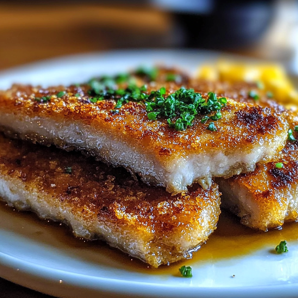 Recipe preparation for Crispy Bread Crumbs Pork Chops