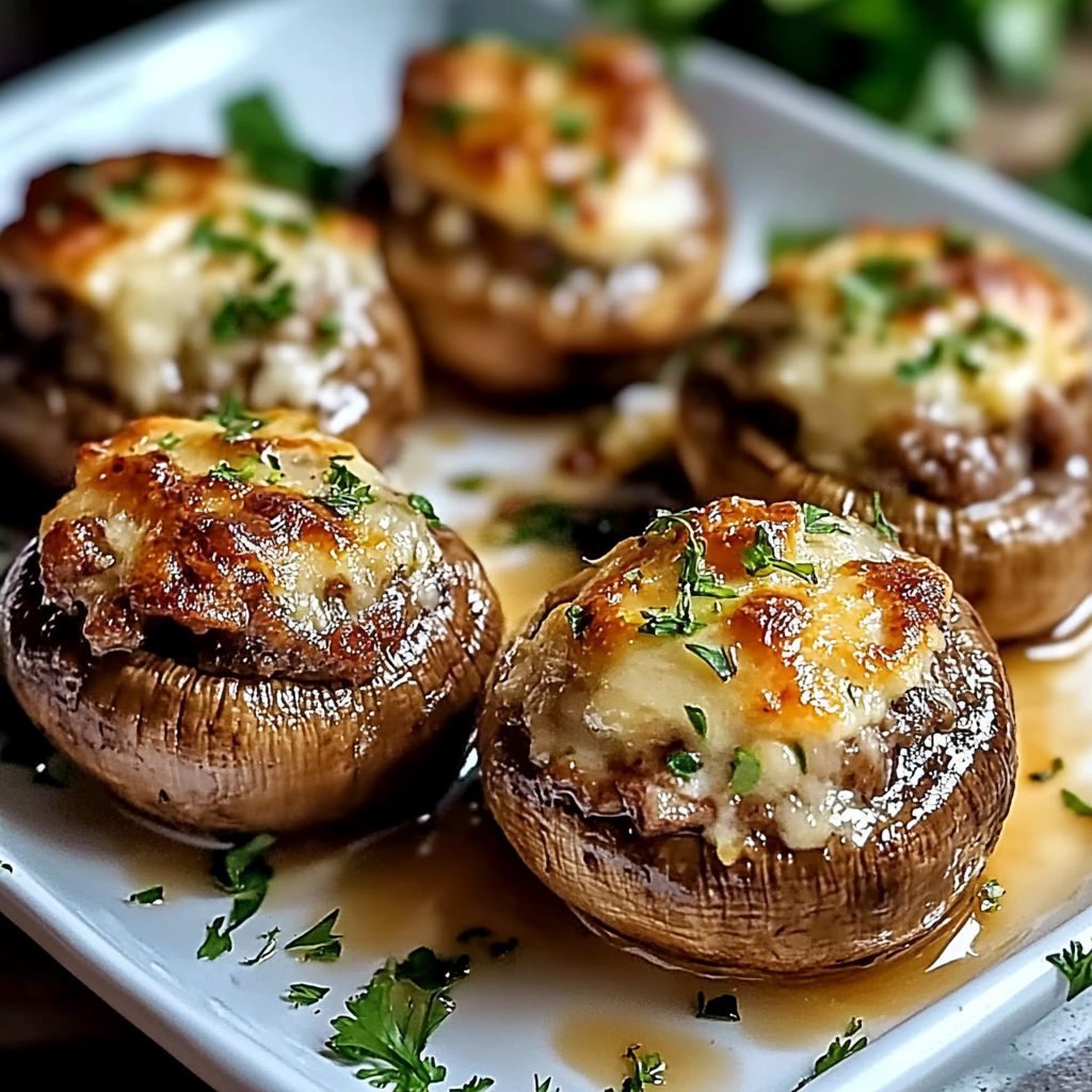 Recipe preparation for Stuffed Mushrooms