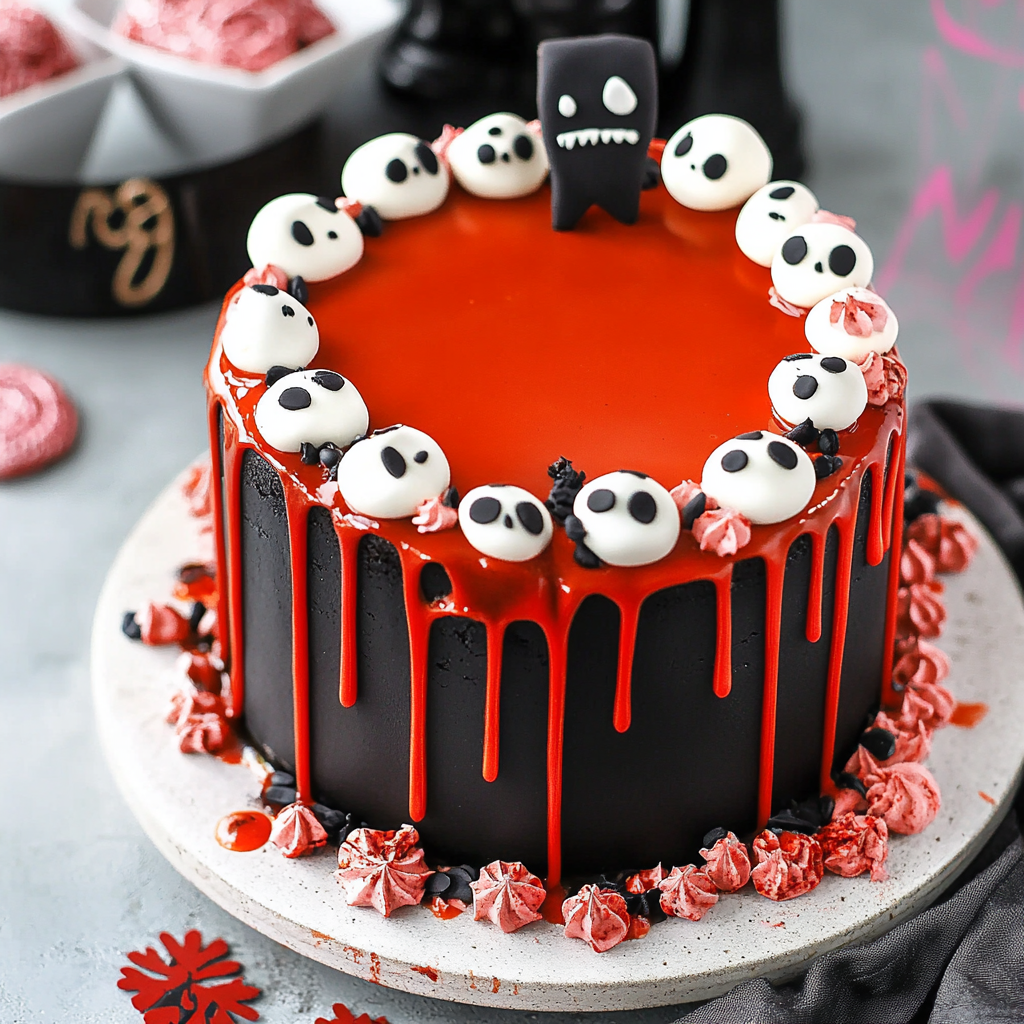 Recipe preparation for Spooky Halloween Marble Cake