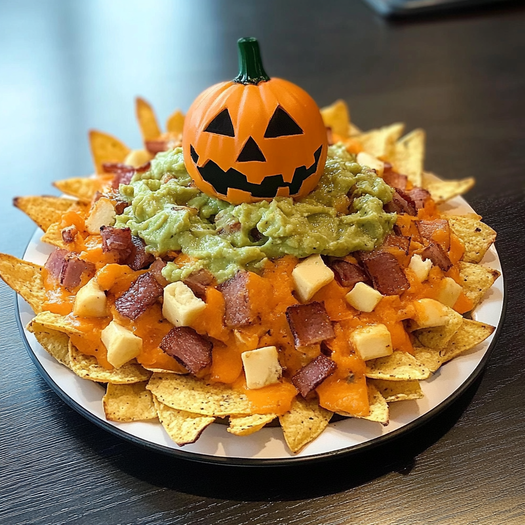 Recipe preparation for Halloween Nachos