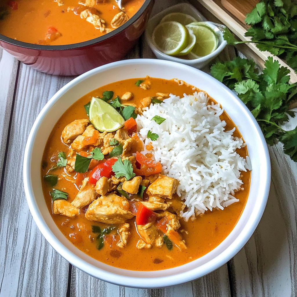 Recipe preparation for Thai Peanut Curry Chicken