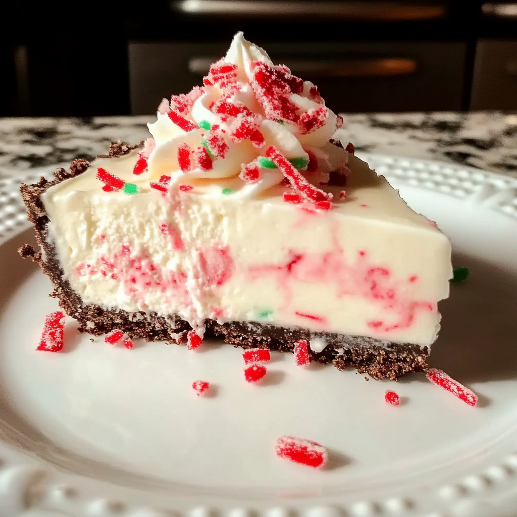 Recipe preparation for Peppermint Ice Cream Pie