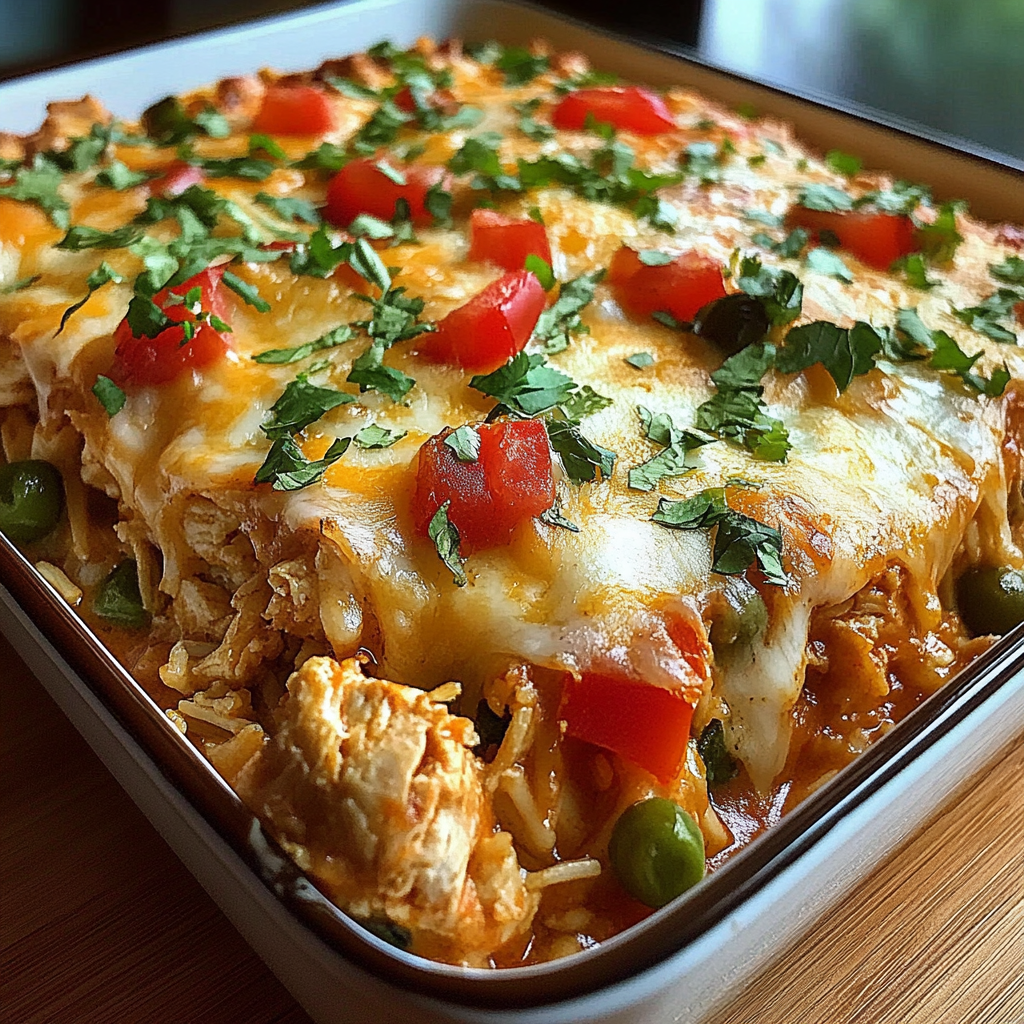 Recipe preparation for Fajita Chicken Casserole Bake
