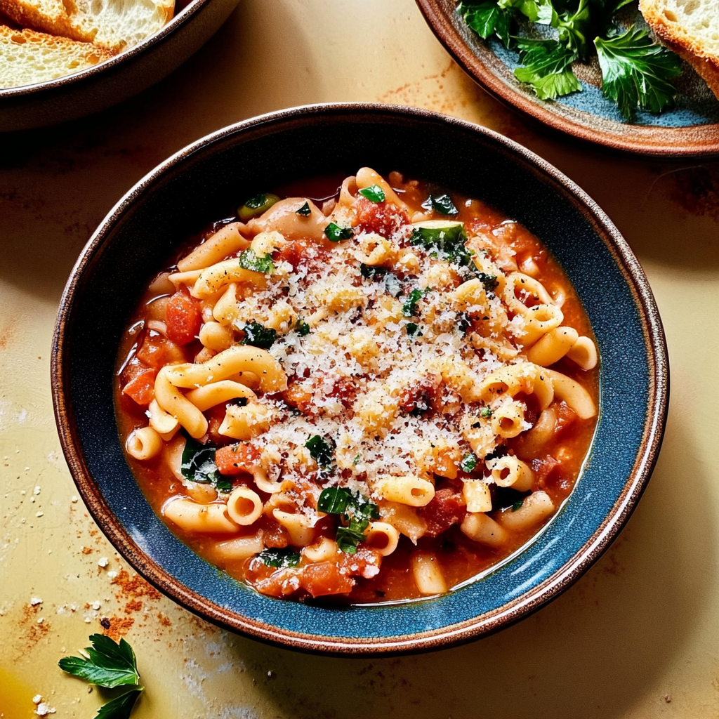 Recipe preparation for Pasta e Fagioli
