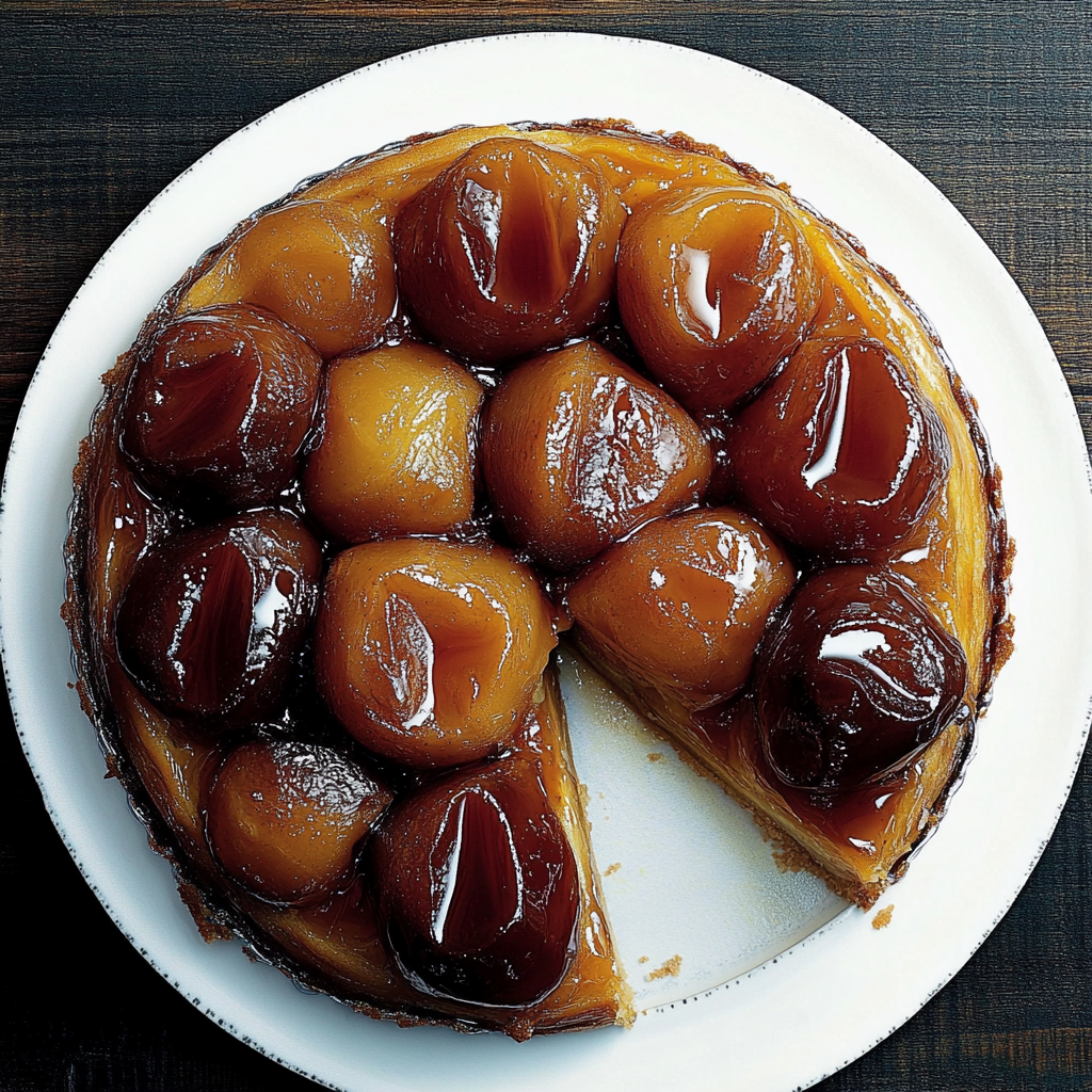 Recipe preparation for Vanilla Bean Tarte Tatin