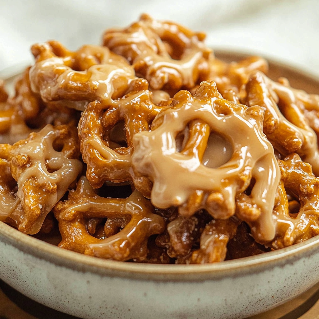 Recipe preparation for Butter Toffee Pretzels