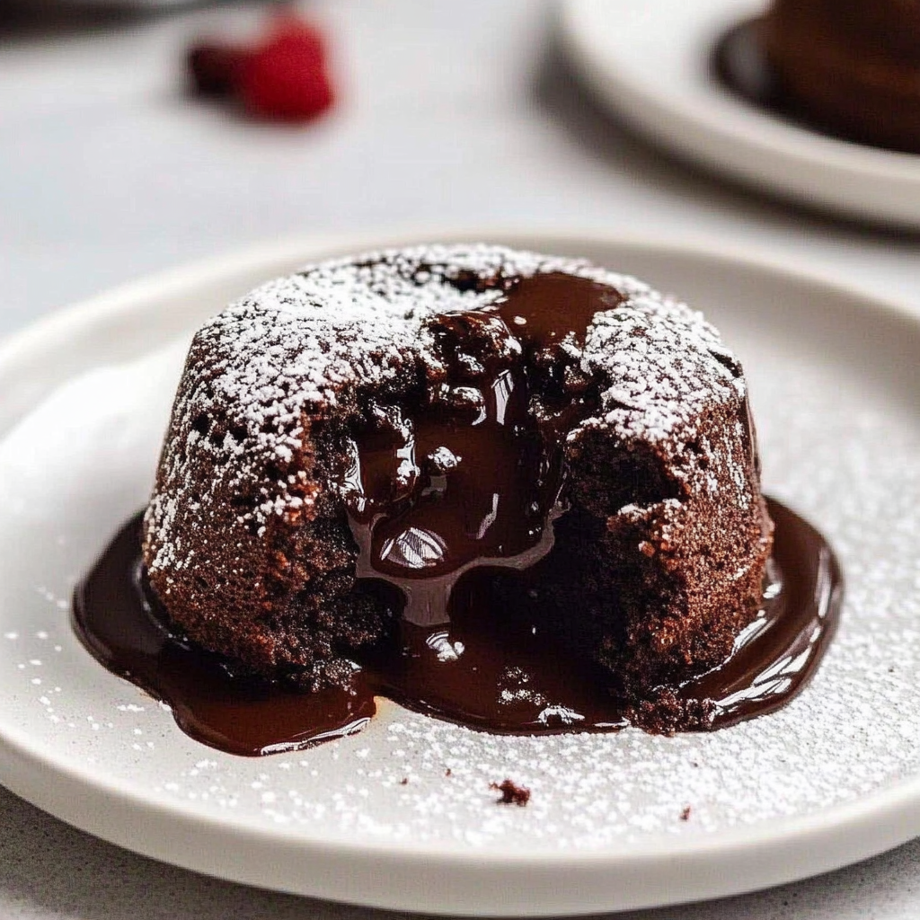 Recipe preparation for Easy Vegan Chocolate Lava Cakes