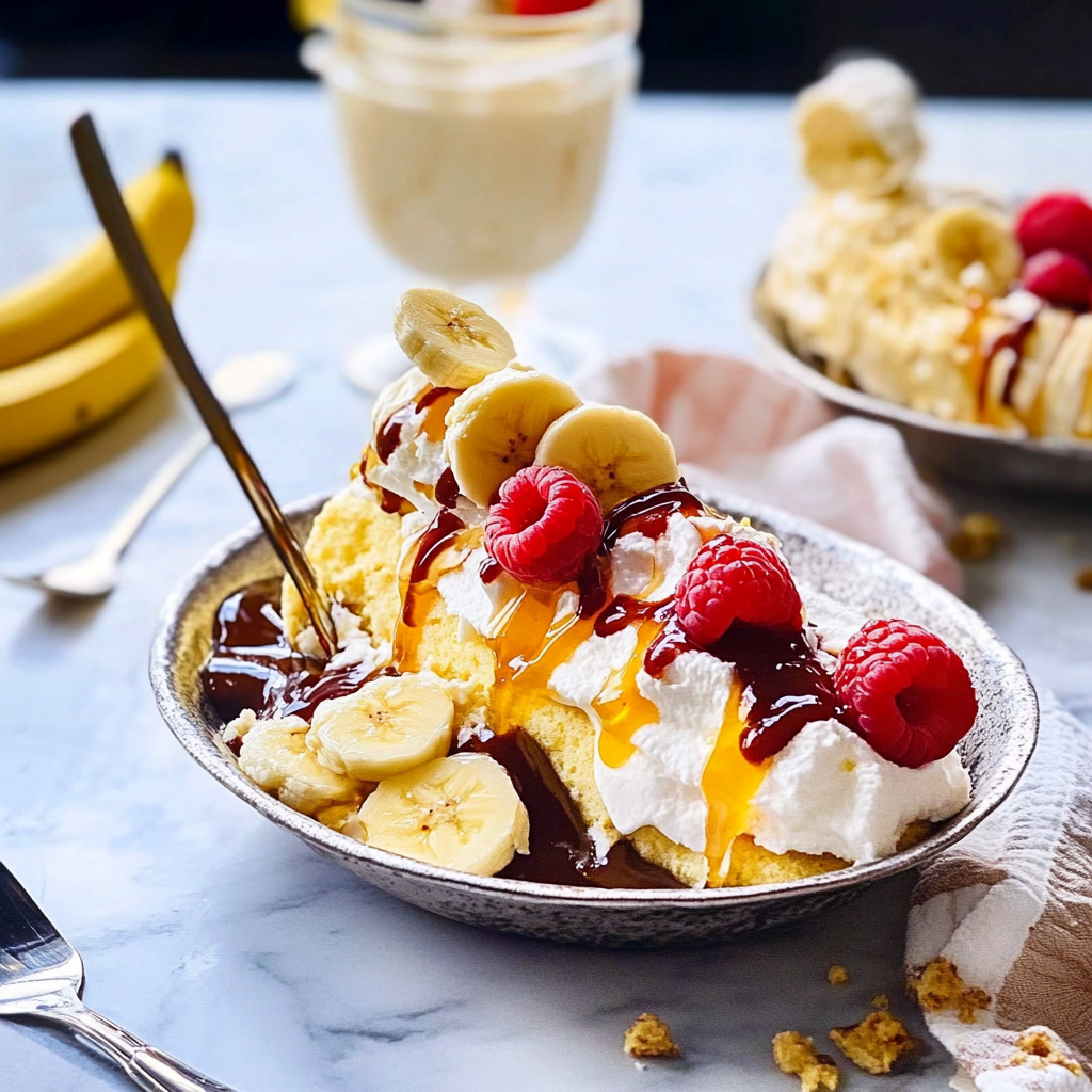 Recipe preparation for Classic Banana Split