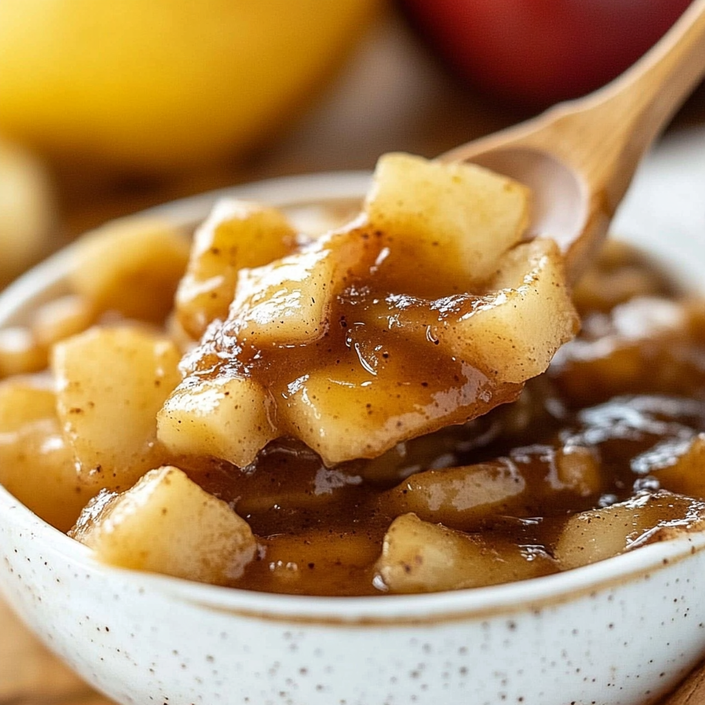 Recipe preparation for Apple Pie Dip Cinnamon Chips