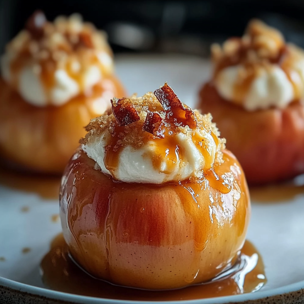 Recipe preparation for Cheesecake Stuffed Baked Apples