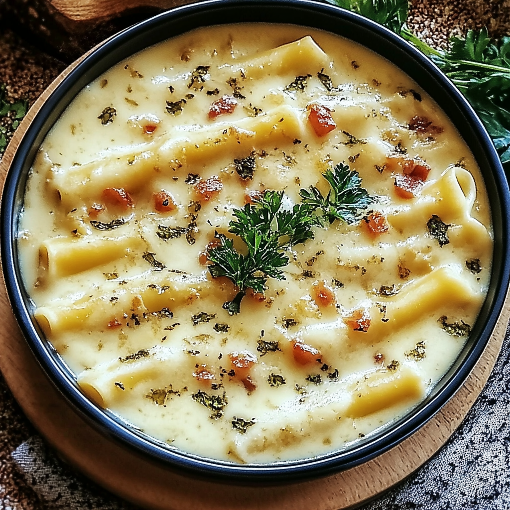 Recipe preparation for White Lasagna Soup Italian Style