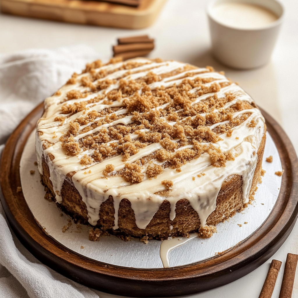 Recipe preparation for Coffee Cake Cheesecake