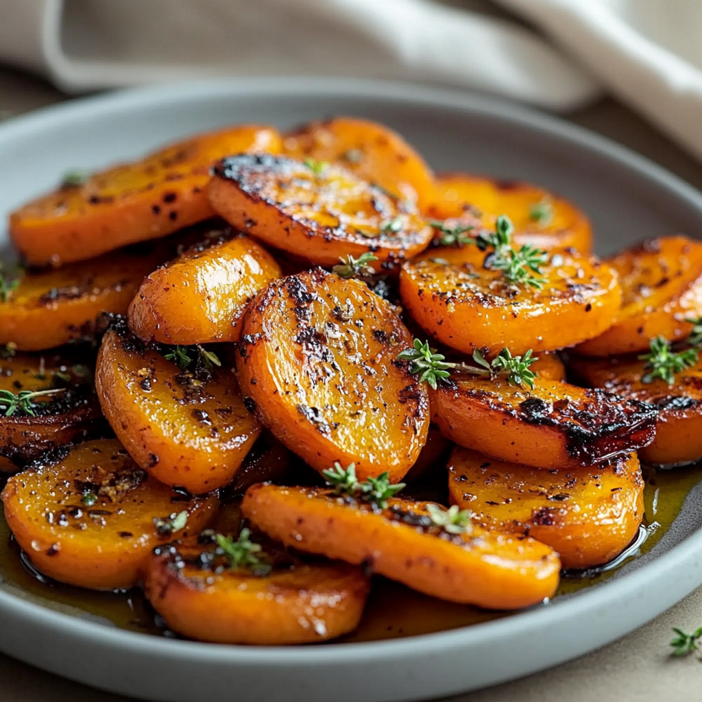 Recipe preparation for Honey Garlic Roasted Carrots