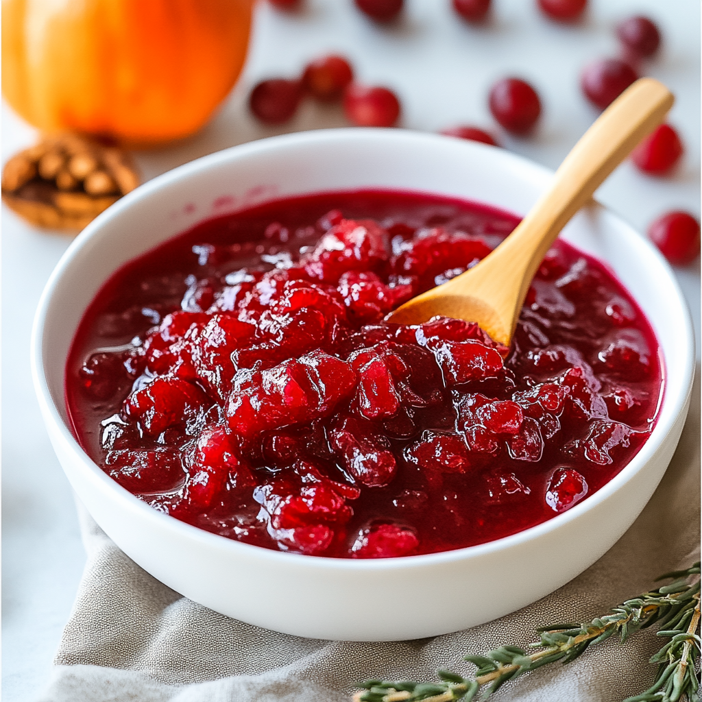 Recipe preparation for Thanksgiving Cranberry Sauce