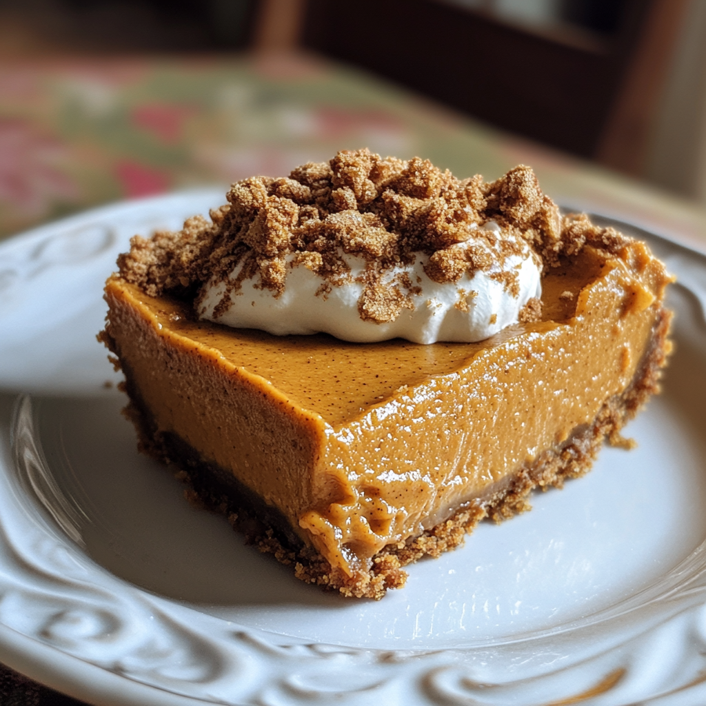 Recipe preparation for No-Bake Pumpkin Pie