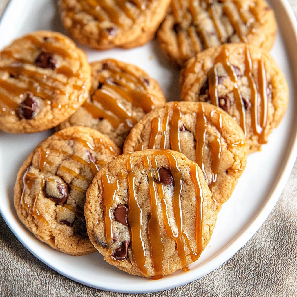 Recipe preparation for Salted Caramel Cookies