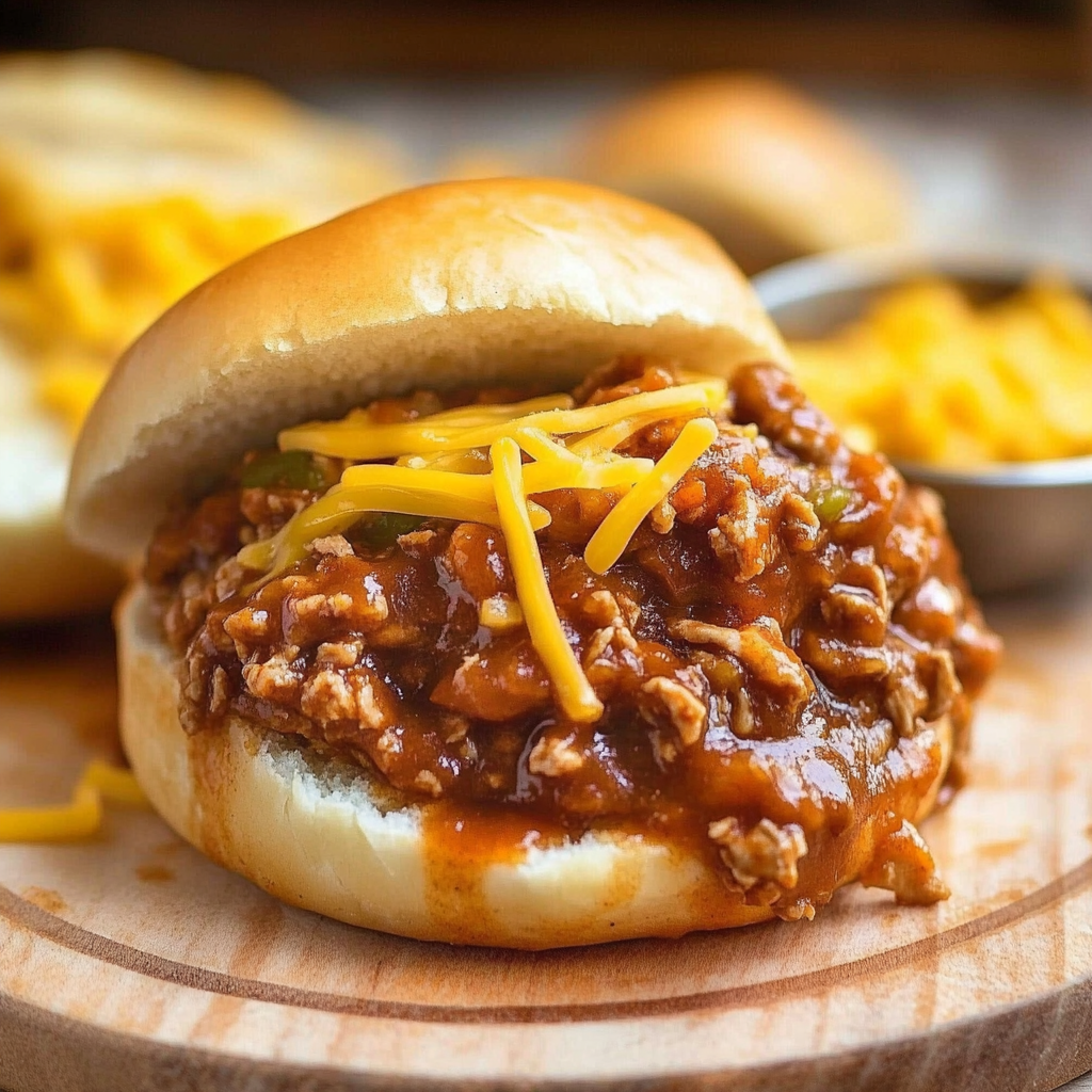 Recipe preparation for Cajun Chicken Sloppy Joes