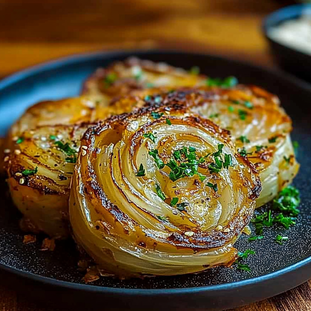Recipe preparation for Oven Roasted Garlic Cabbage Steaks