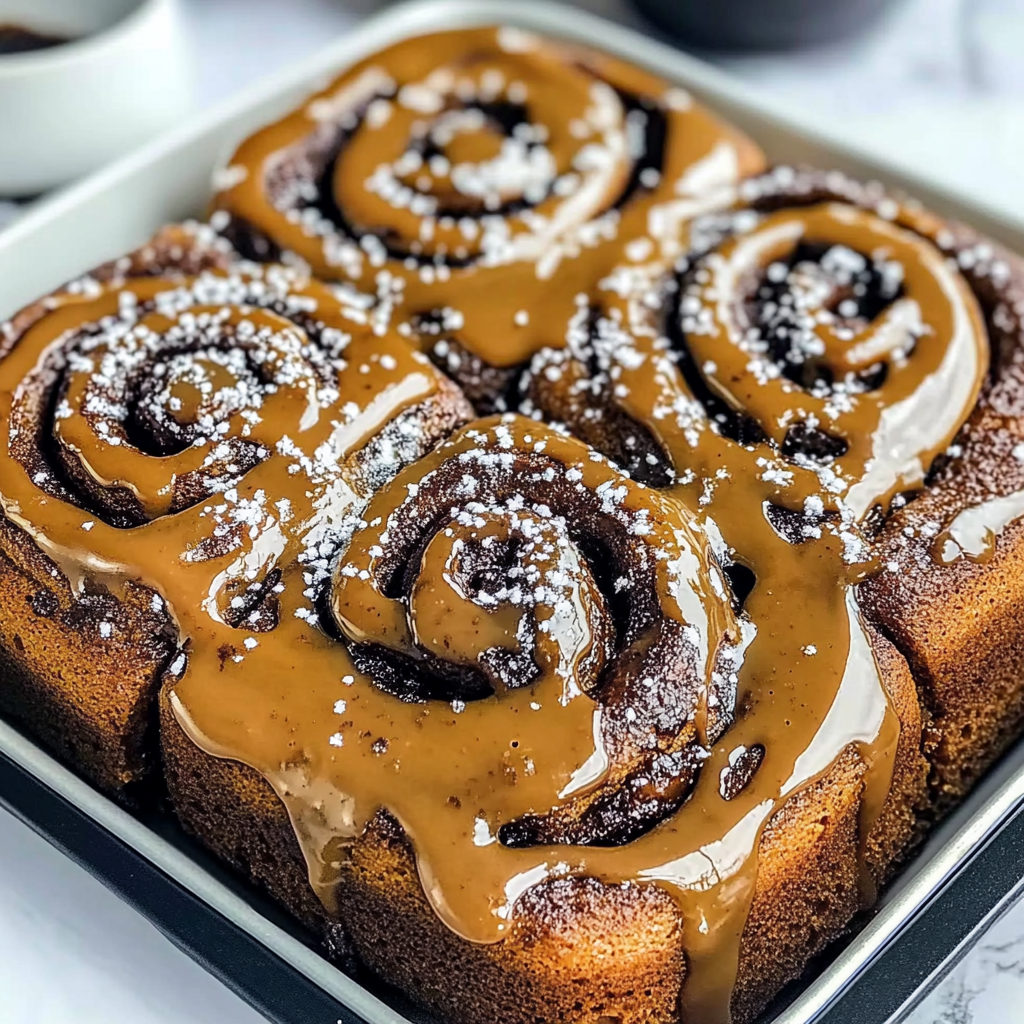 Recipe preparation for Chocolate Cinnamon Rolls