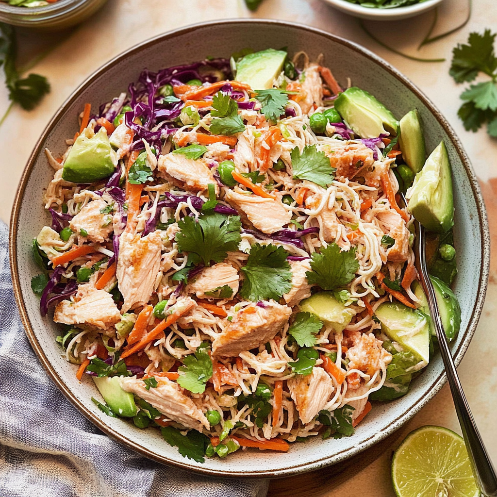 Recipe preparation for Salmon Crunch Salad