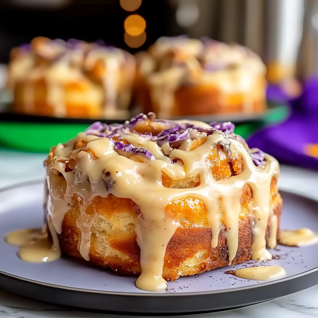 Recipe preparation for Halloween Cinnamon Rolls Recipe