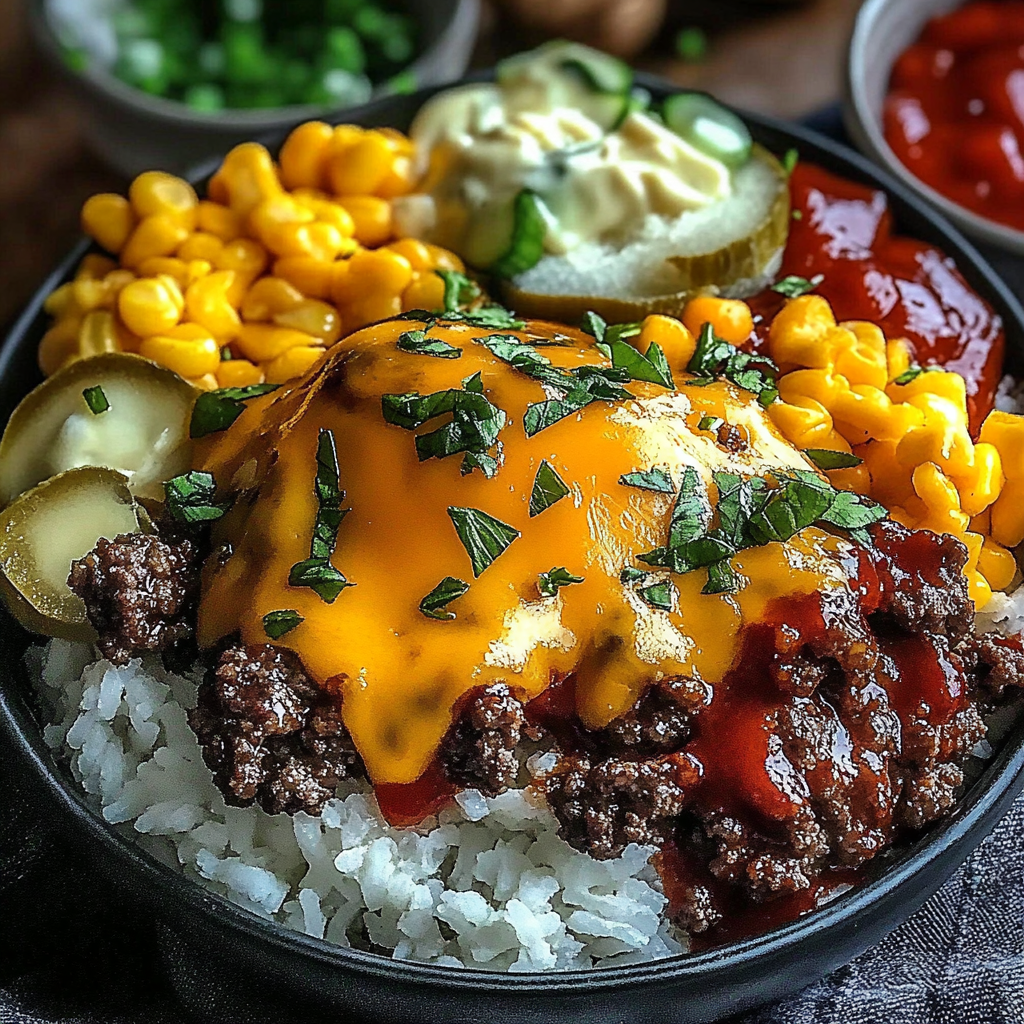 Recipe preparation for High-Protein Cheeseburger Bowls