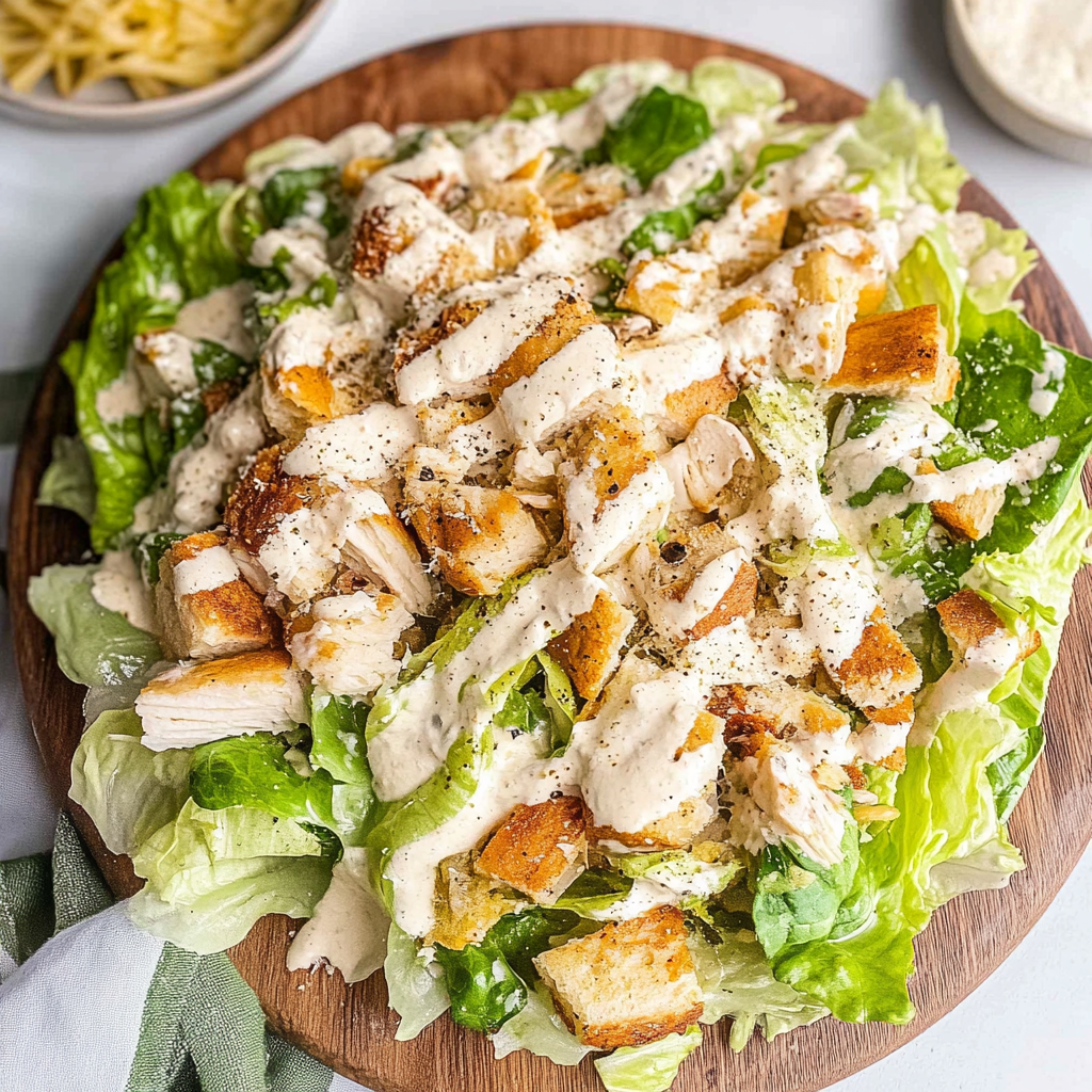 Recipe preparation for Caesar Salad
