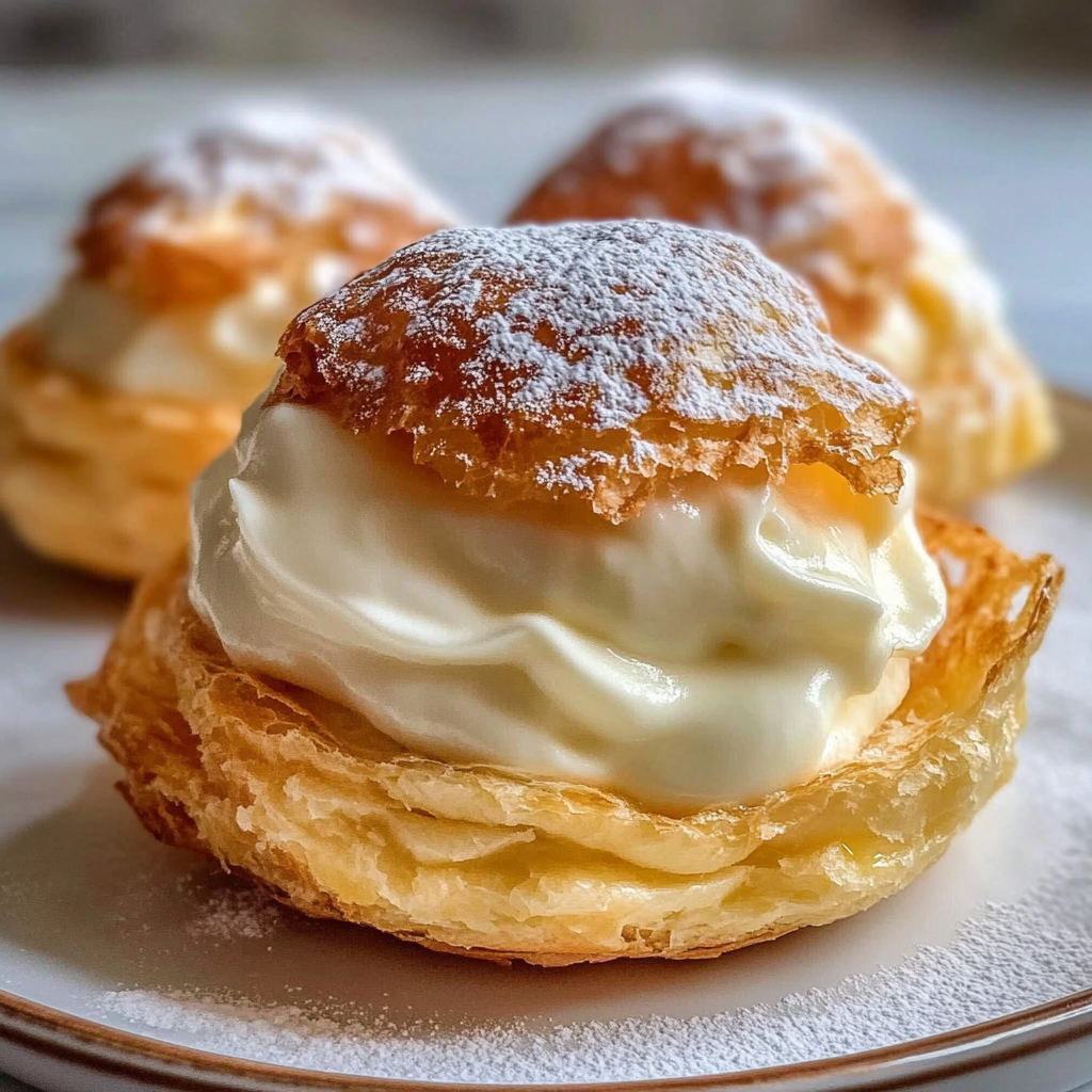 Recipe preparation for Italian Cream Puffs