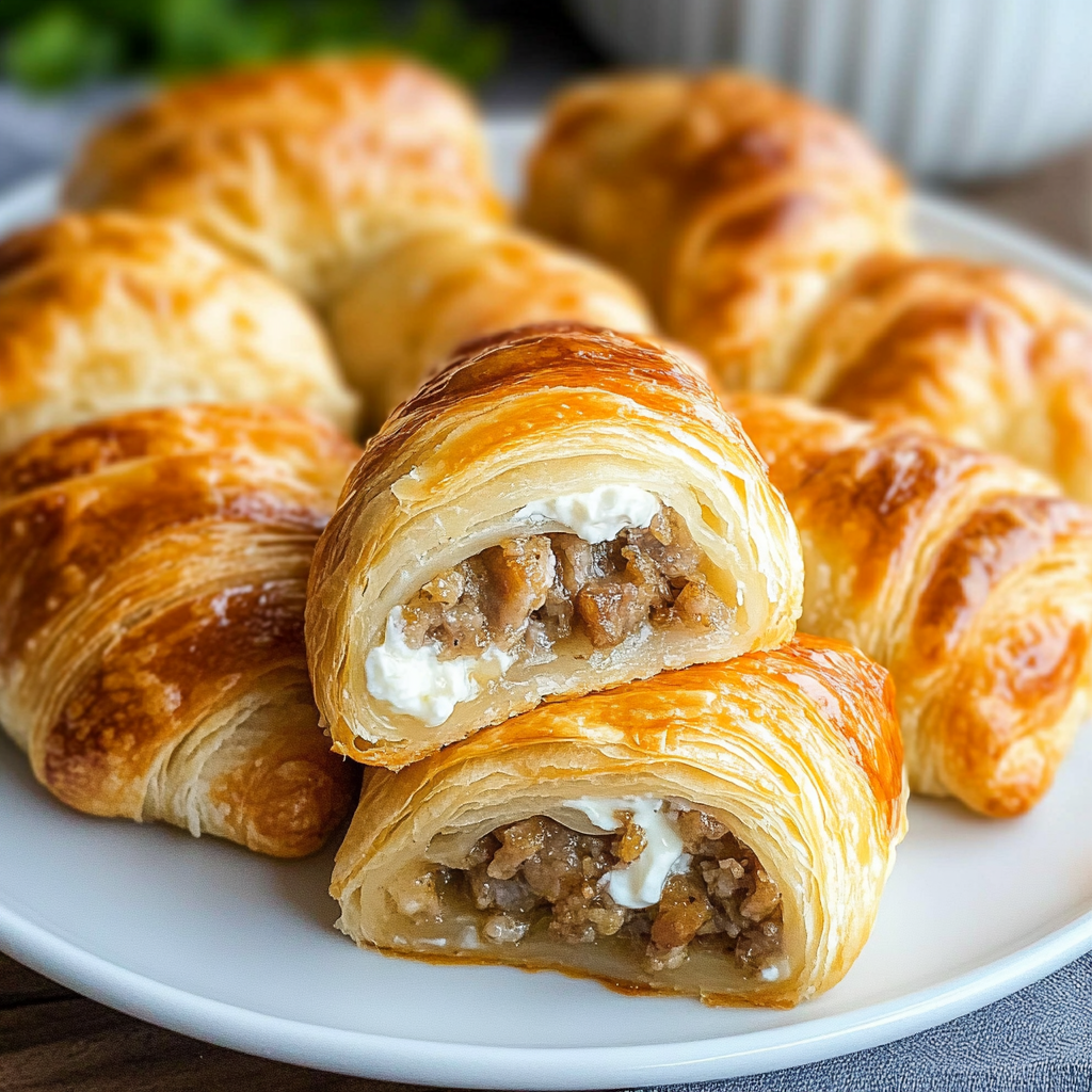 Recipe preparation for Sausage Cream Cheese Crescents