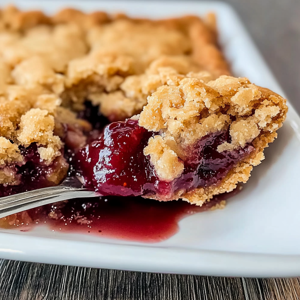 Recipe preparation for peanut butter and jelly cobbler