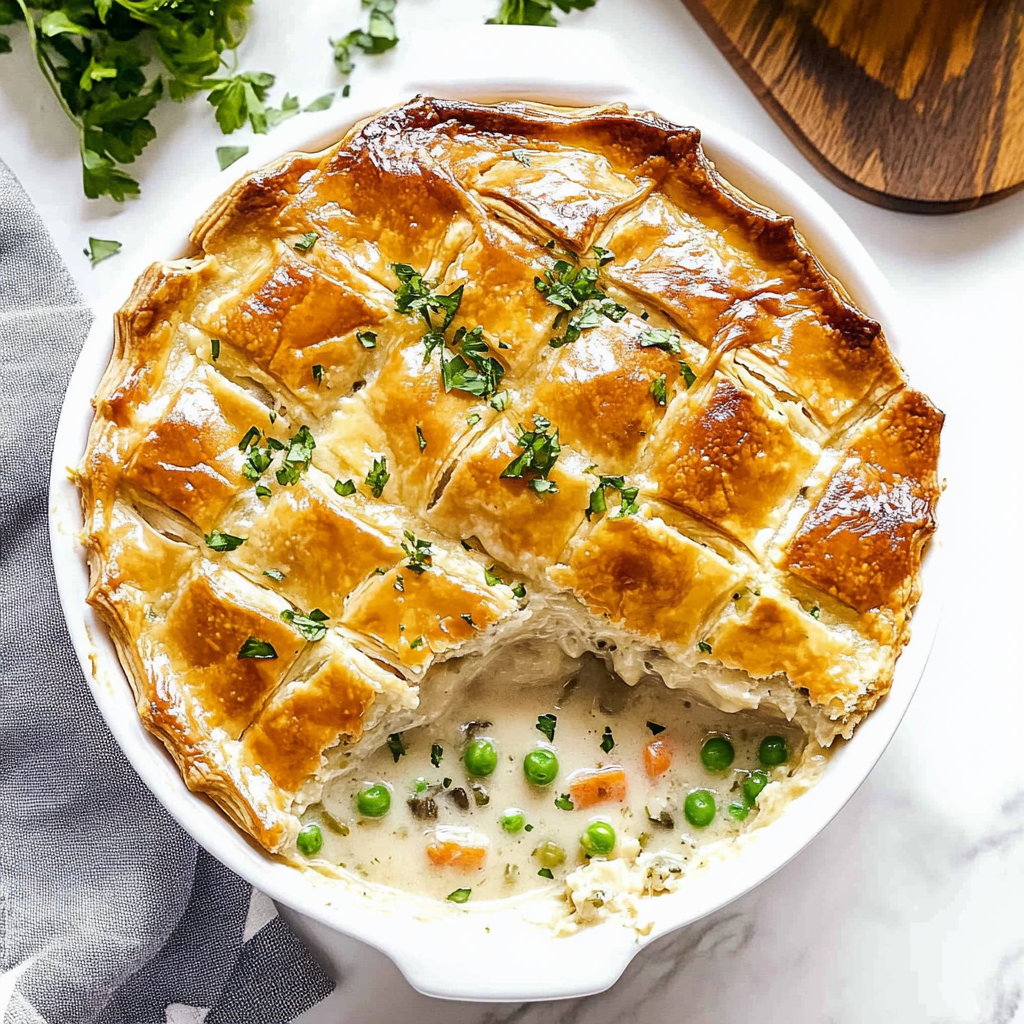 Recipe preparation for Chicken Potpie