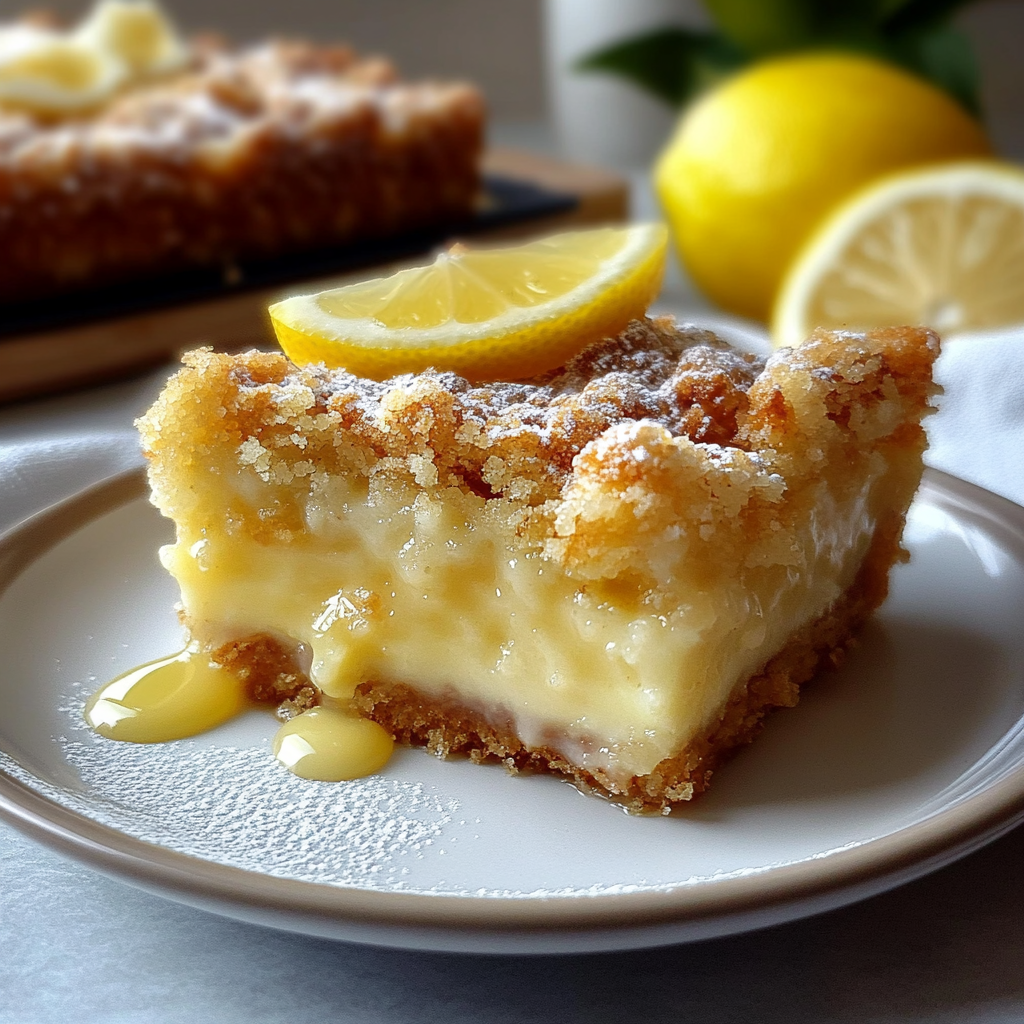 Recipe preparation for 4 Ingredient Lemon Cream Cheese Dump Cake