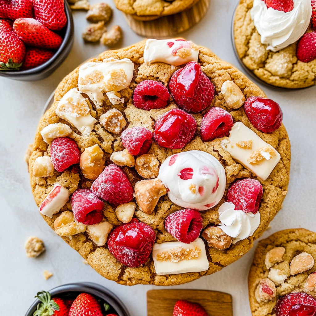 Recipe preparation for Strawberry Cheesecake Cookies