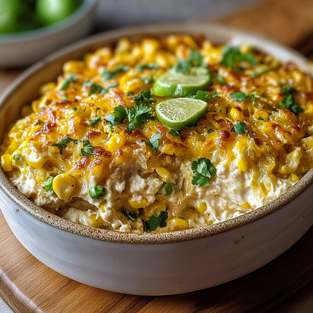Recipe preparation for Street Corn Chicken Casserole