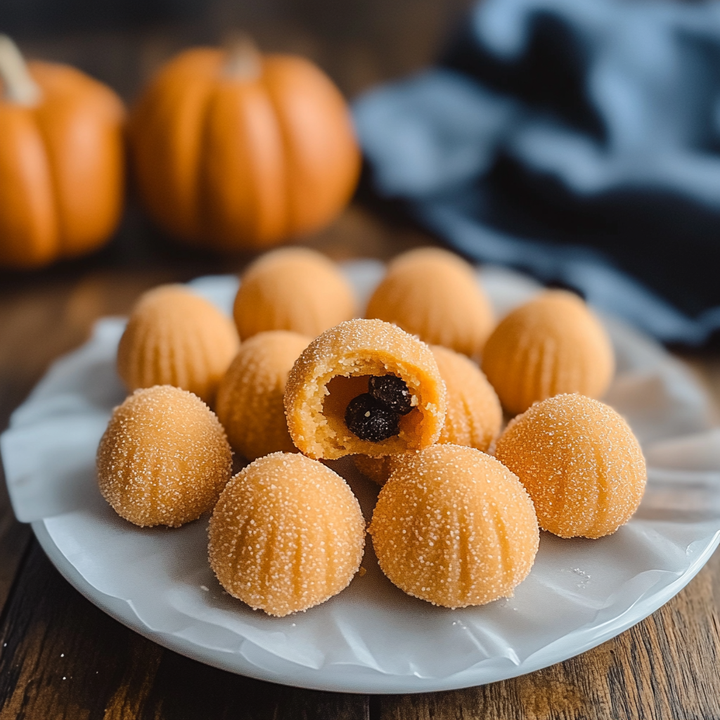 Recipe preparation for Pumpkin Cheesecake Truffles