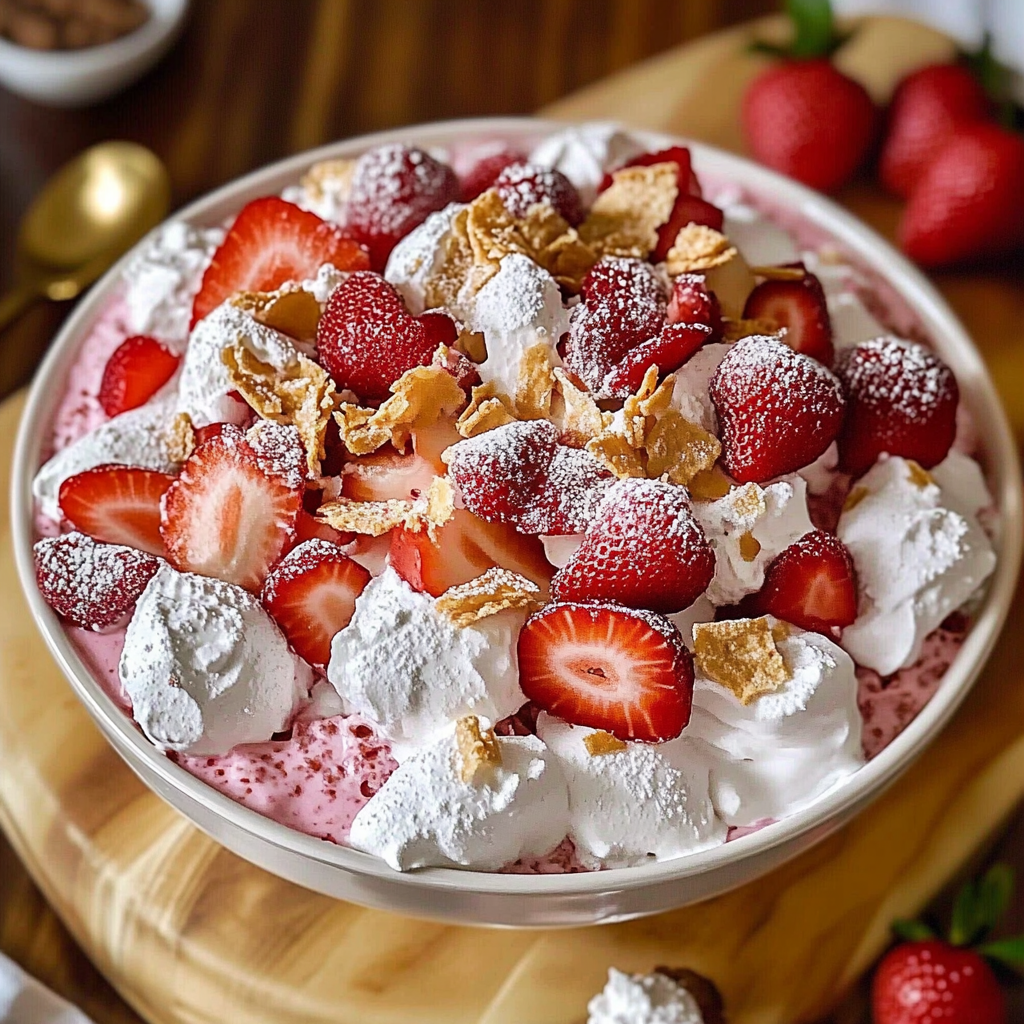 Recipe preparation for Strawberry Fluff Salad