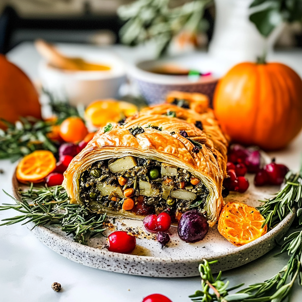 Recipe preparation for Vegan Wellington